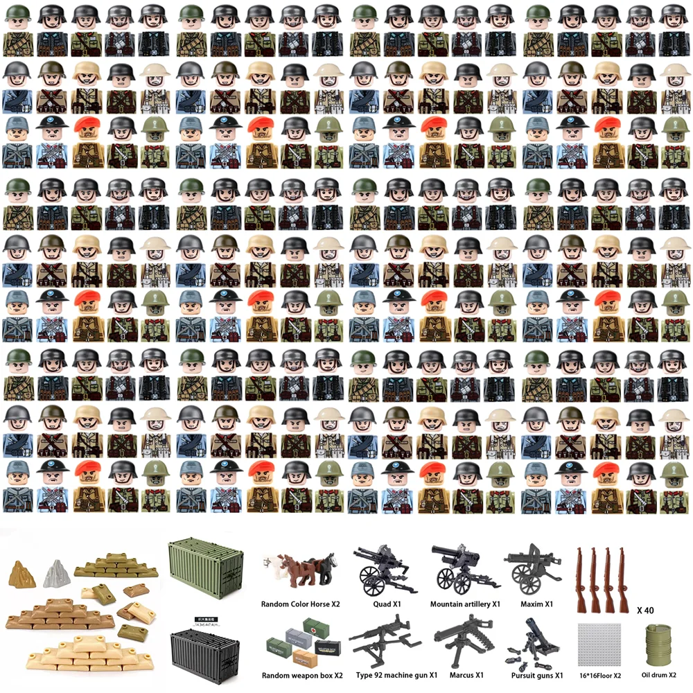 USA UK WWII Military Building  - Lego Set Technic ulasan dan harga