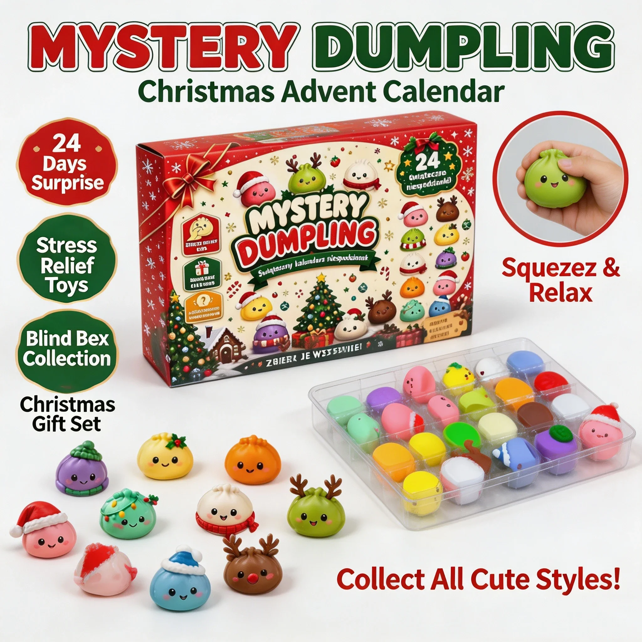 24 PCS Christmas Advent Calend - Mystery Box Blind Bag ulasan dan harga