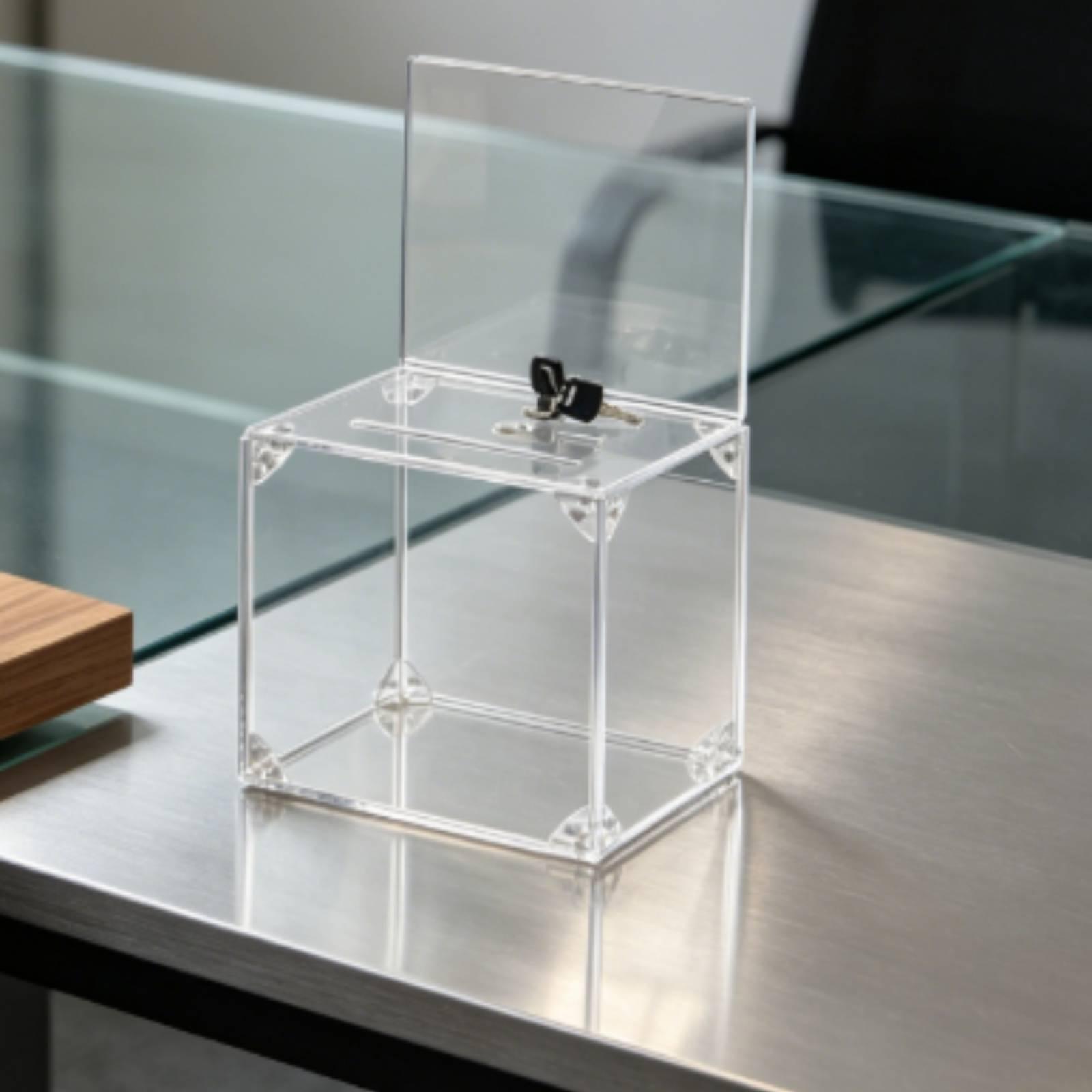 Acrylic Donation Box with Lock - Display Case Acrylic ulasan dan harga