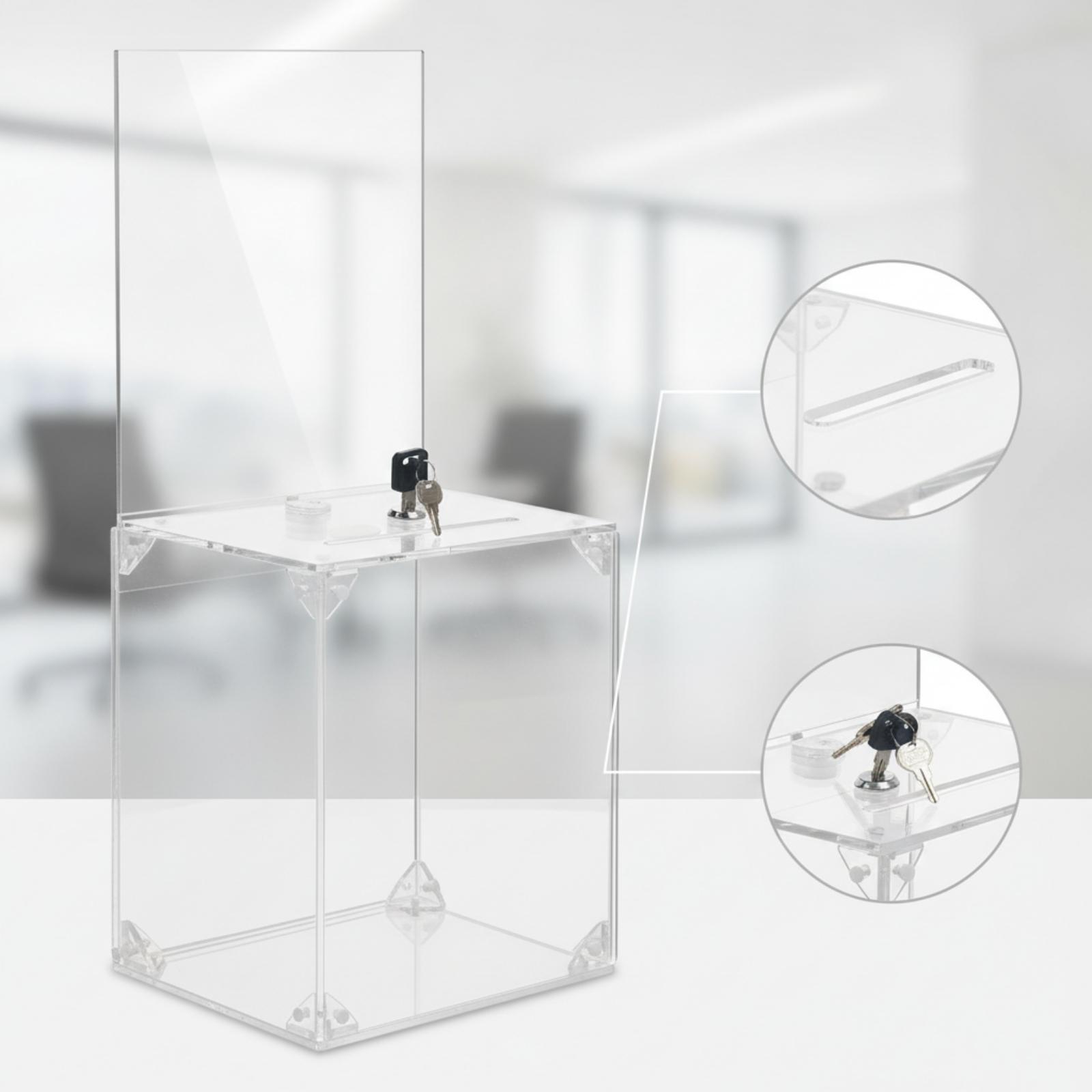 Acrylic Donation Box with Lock - Display Case Acrylic ulasan dan harga