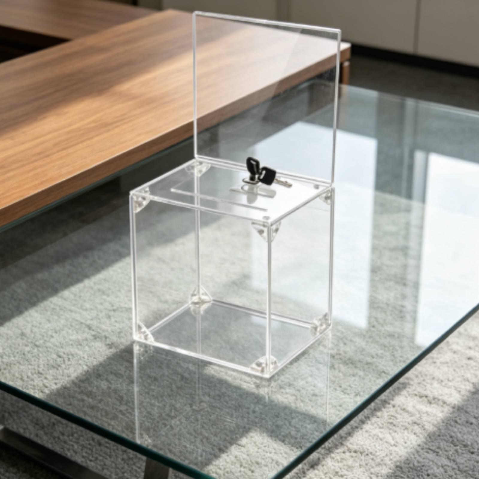 Acrylic Donation Box with Lock - Display Case Acrylic ulasan dan harga