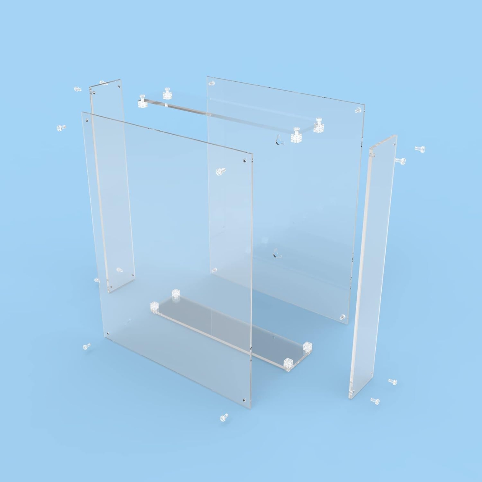 Acrylic Shadow Box Crystal Cle - Display Case Acrylic ulasan dan harga