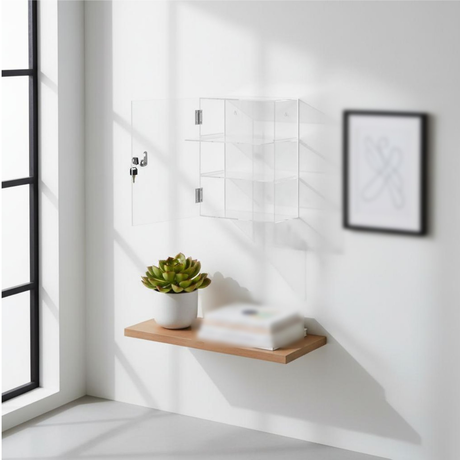 Locking Acrylic Display Case L - Display Case Acrylic ulasan dan harga